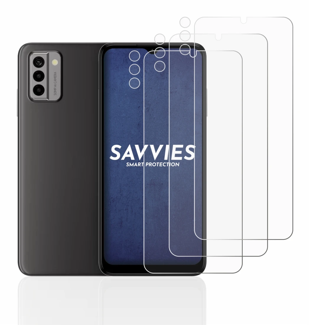 Image of the device Nokia G22 (Front+Camera) with a wide variety of screen protectors.