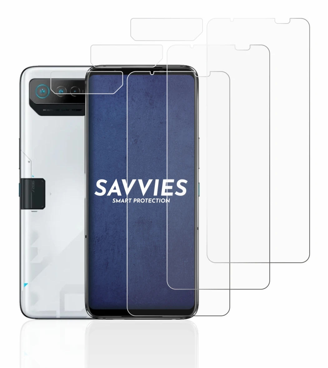 Image of the device ASUS ROG Phone 7 Ultimate (Front+Camera) with a wide variety of screen protectors.