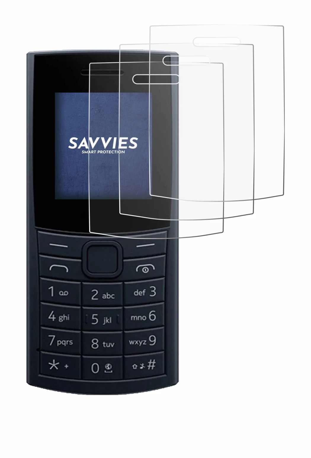 Image of the device Nokia 110 4G (2023) with a wide variety of screen protectors.