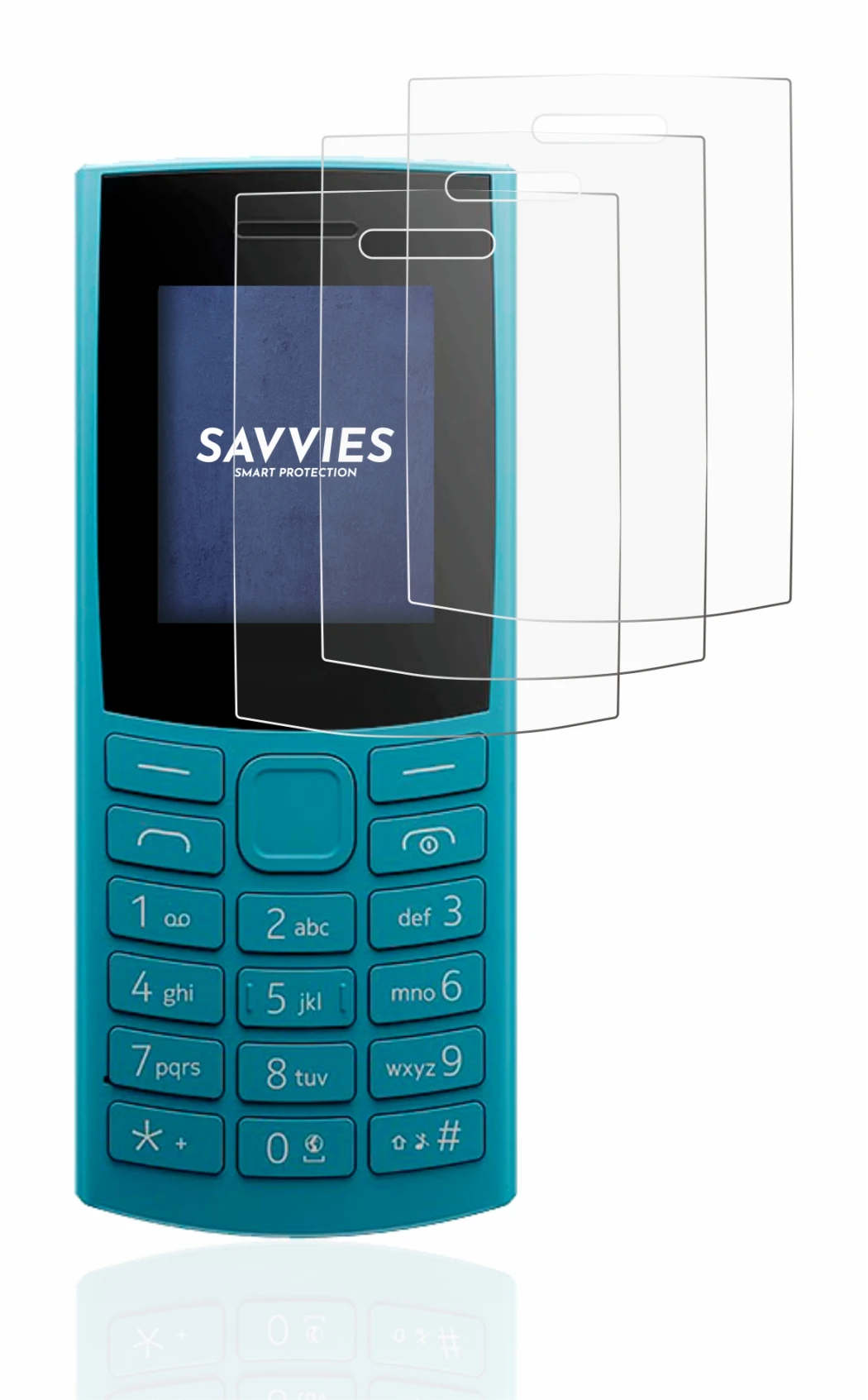 Image of the device Nokia 105 4G (2023) with a wide variety of screen protectors.