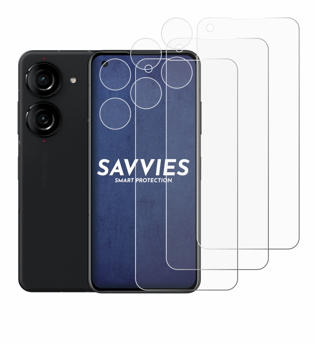 Image of the device ASUS ZenFone 10 (Front+Camera) with a wide variety of screen protectors.