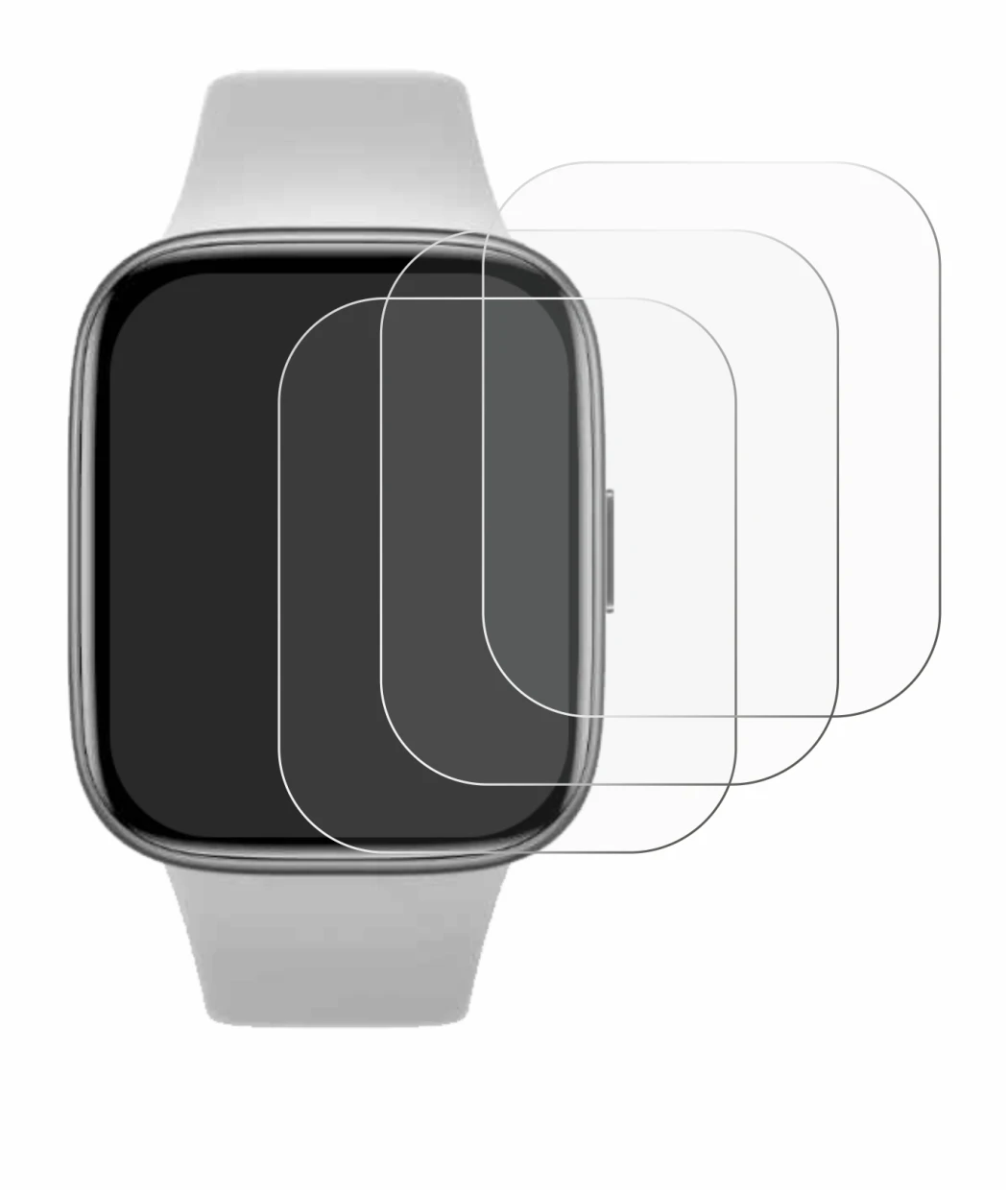 Image of the device Xiaomi Redmi Watch 3 Active with a wide variety of screen protectors.