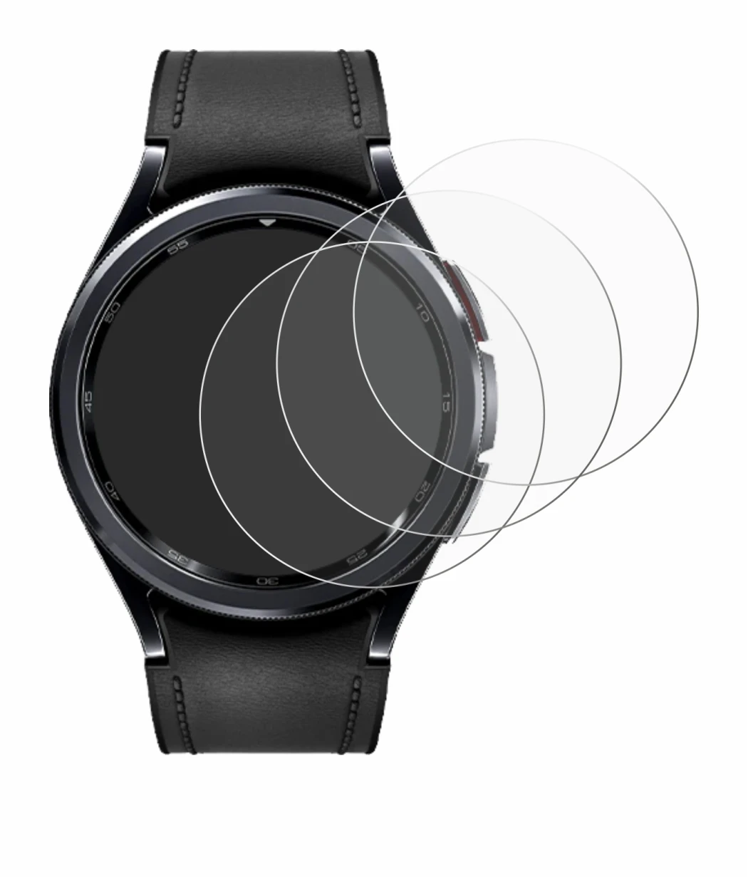 Image of the device Samsung Galaxy Watch 6 Classic (47 mm) with a wide variety of screen protectors.