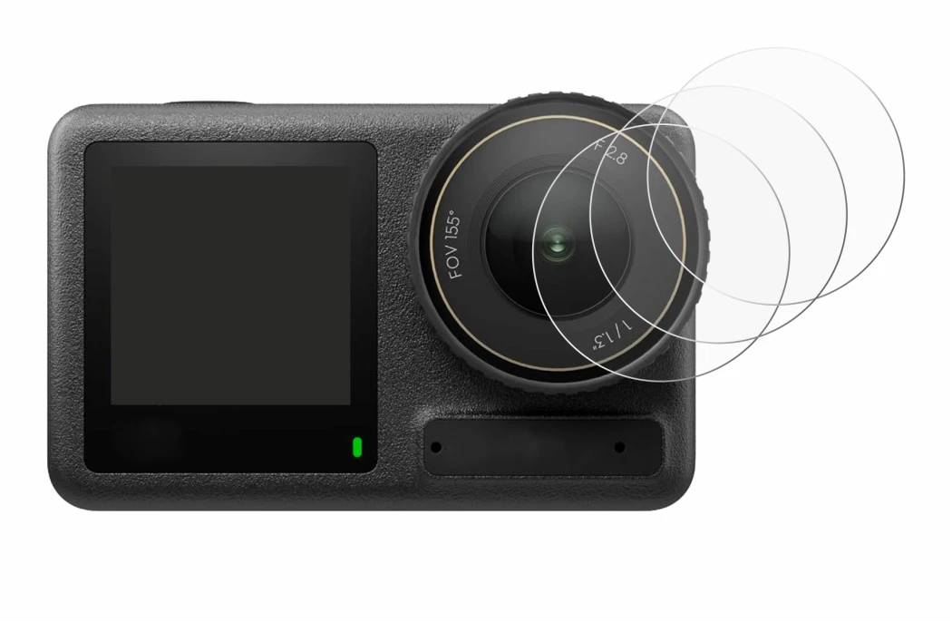 Image of the device DJI Osmo Action 4 (Lens) with a wide variety of screen protectors.