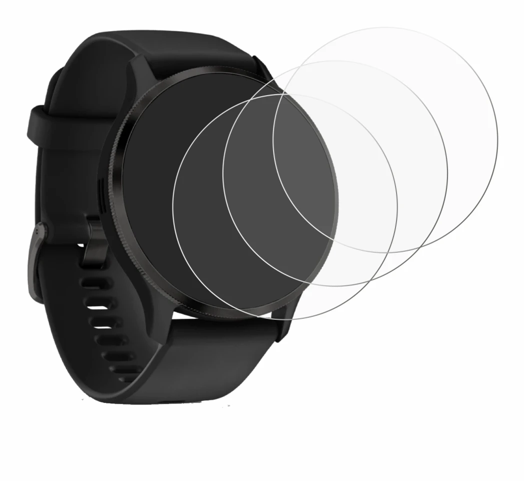 Image of the device Garmin Venu 3S with a wide variety of screen protectors.