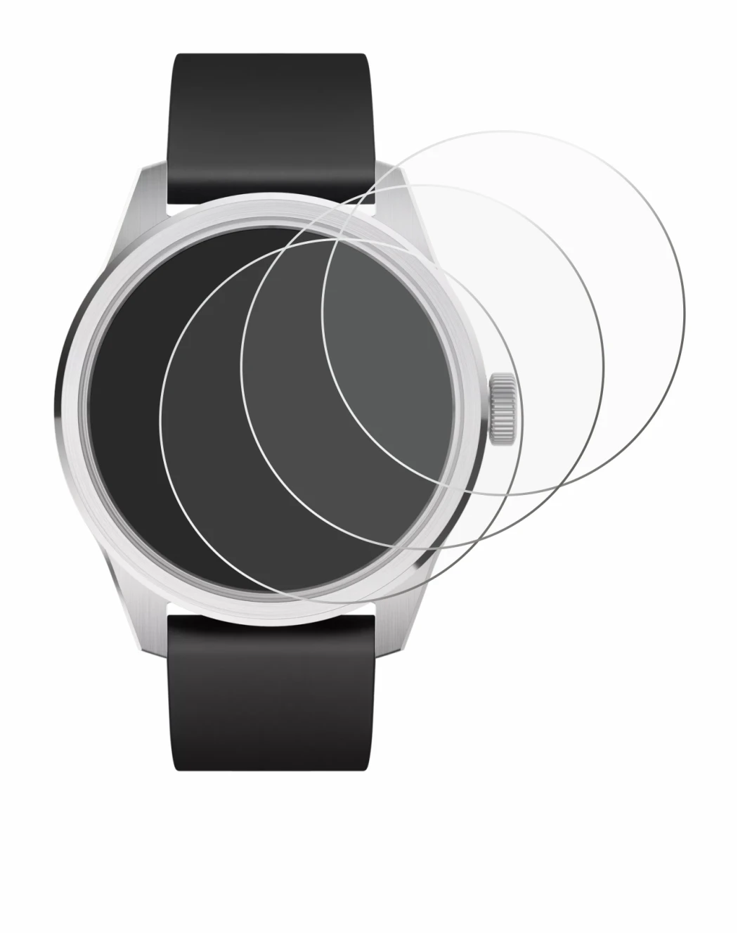 Image of the device Withings ScanWatch 2 (42 mm) with a wide variety of screen protectors.