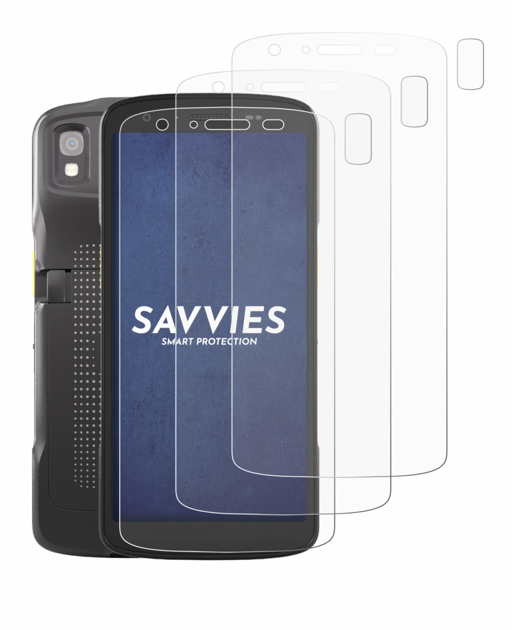 Image of the device Zebra TC27 (Front+Camera) with a wide variety of screen protectors.