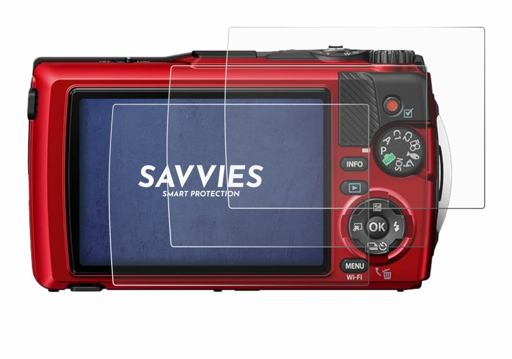 Image of the device Olympus OM System Tough TG-7 with a wide variety of screen protectors.