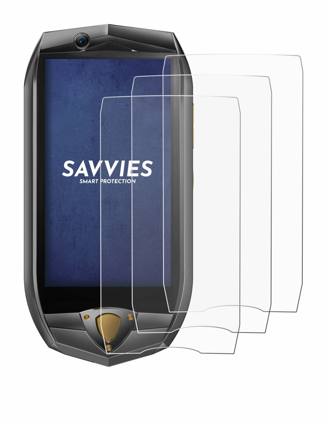 Image of the device Oukitel K16 with a wide variety of screen protectors.