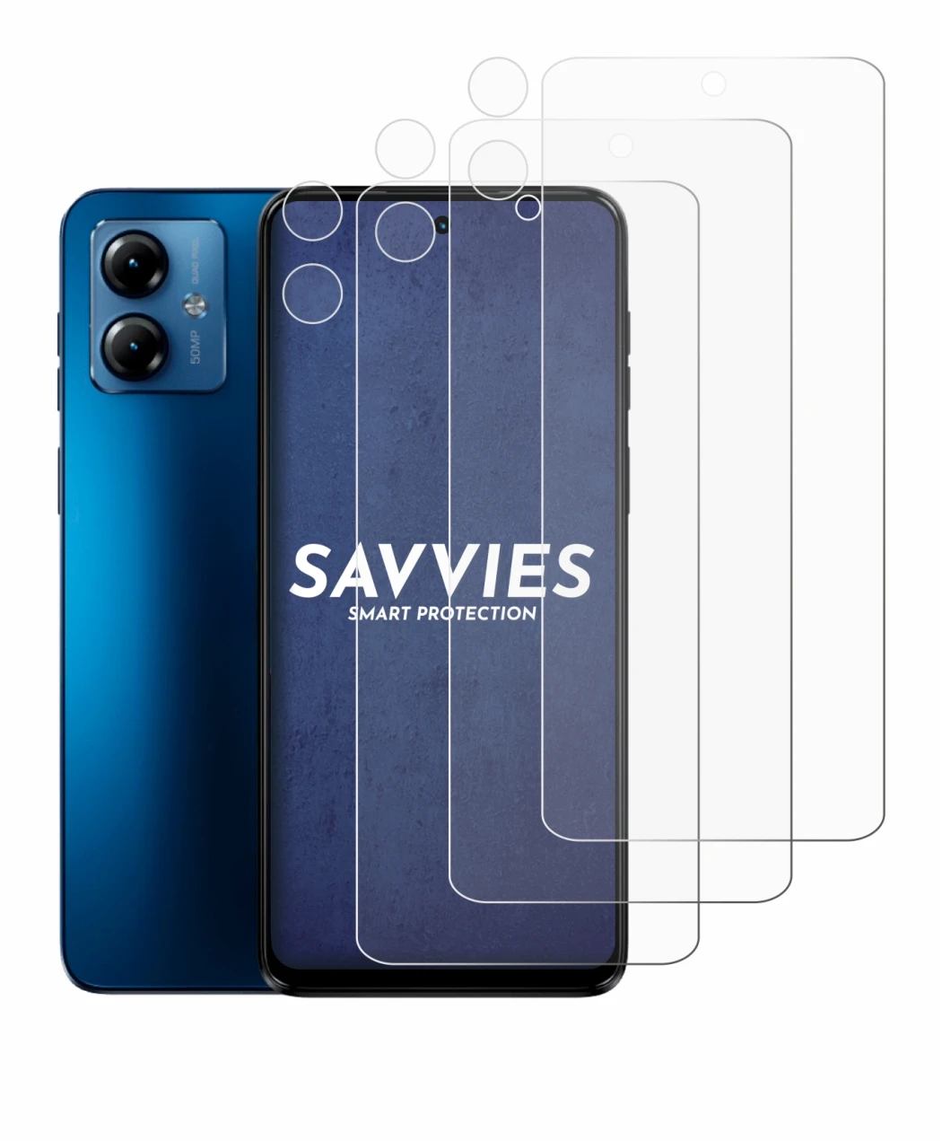 Image of the device Motorola Moto G14 (Front+Camera) with a wide variety of screen protectors.