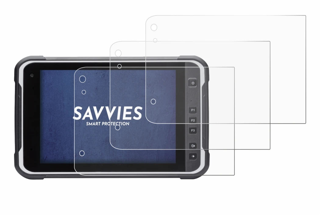 Image of the device Handheld Algiz RT8 with a wide variety of screen protectors.