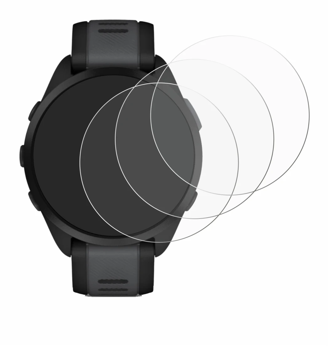 Image of the device Garmin Forerunner 165 with a wide variety of screen protectors.