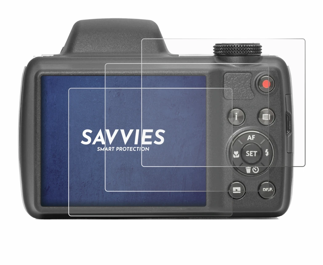 Image of the device Kodak Pixpro AZ528 with a wide variety of screen protectors.