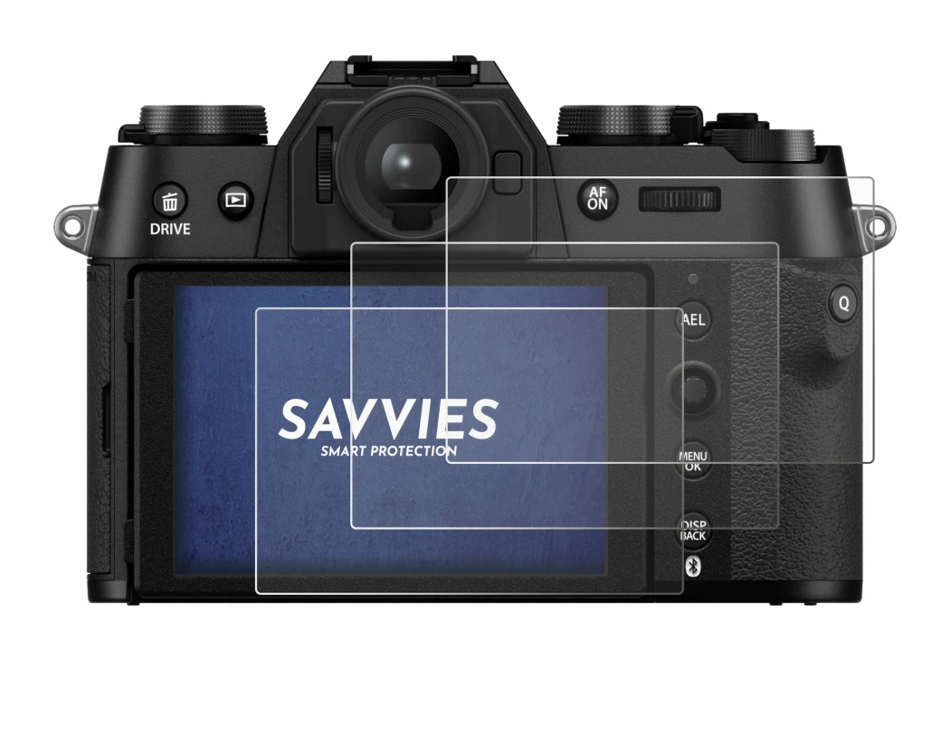 Image of the device Fujifilm X-T50 with a wide variety of screen protectors.