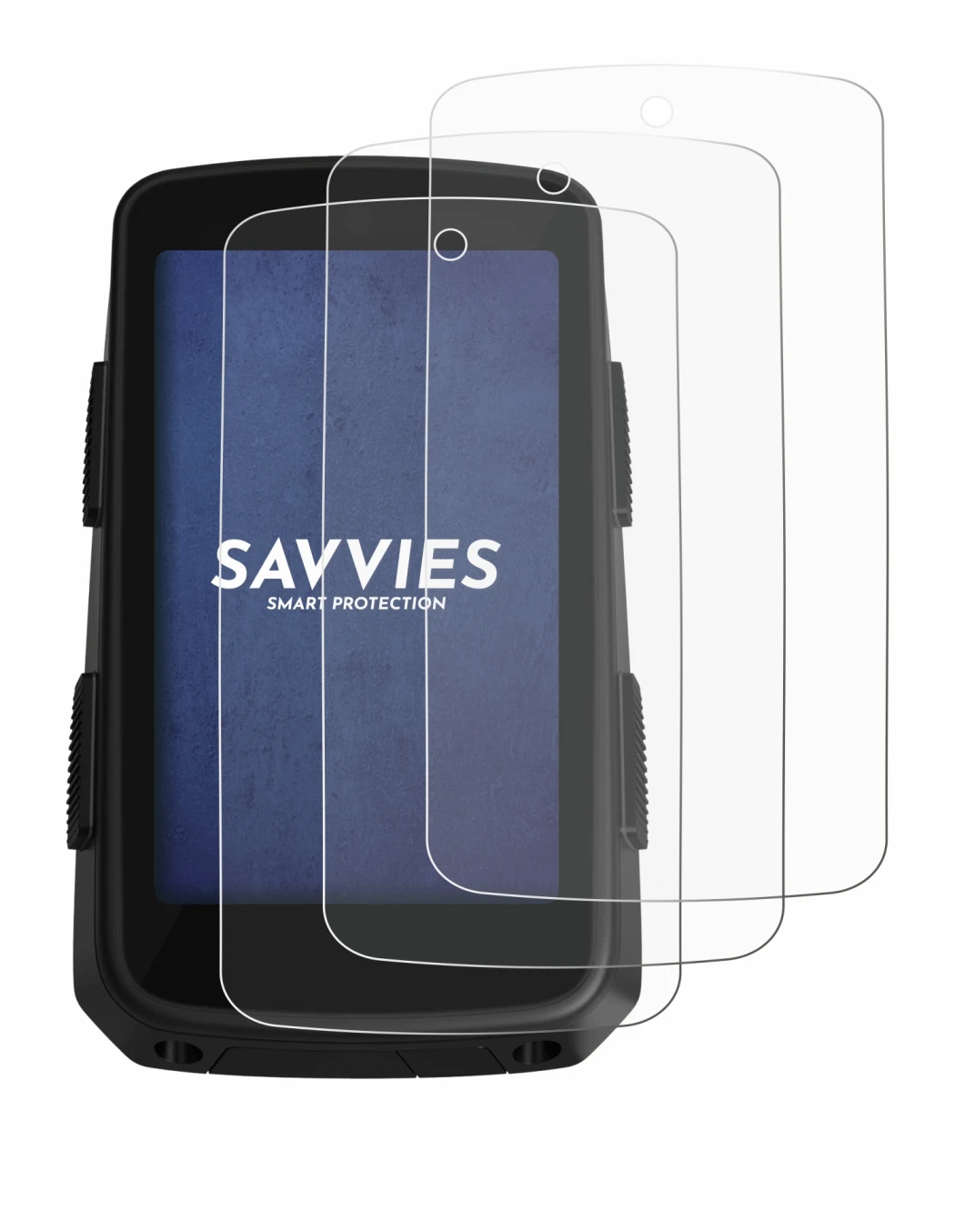 Image of the device Hammerhead Karoo 3 with a wide variety of screen protectors.