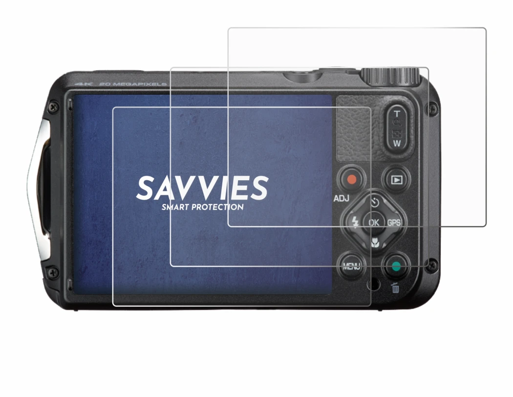 Image of the device Ricoh Pentax WG-8 with a wide variety of screen protectors.