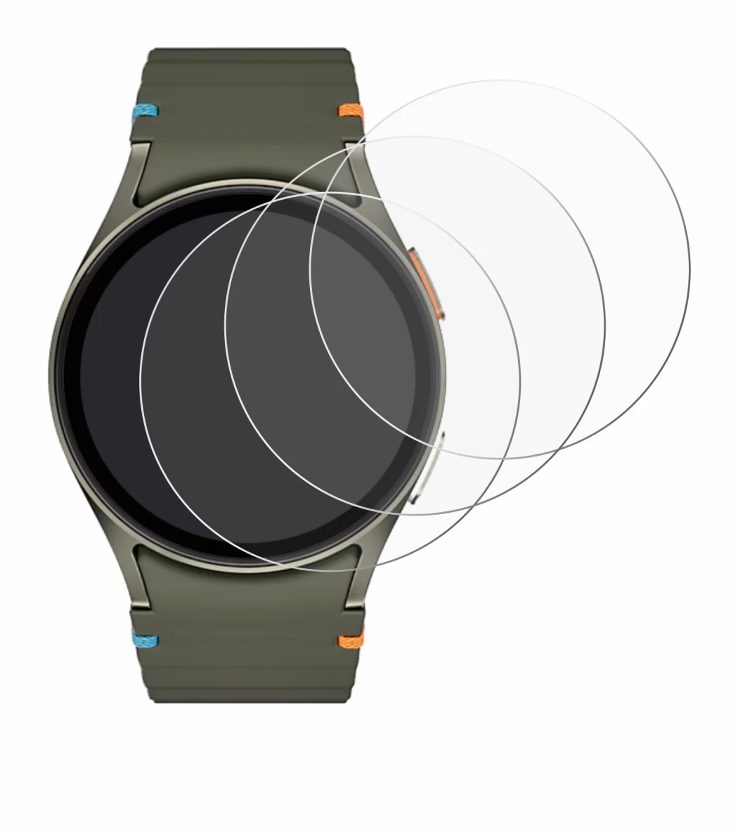 Image of the device Samsung Galaxy Watch 7 (40 mm) with a wide variety of screen protectors.