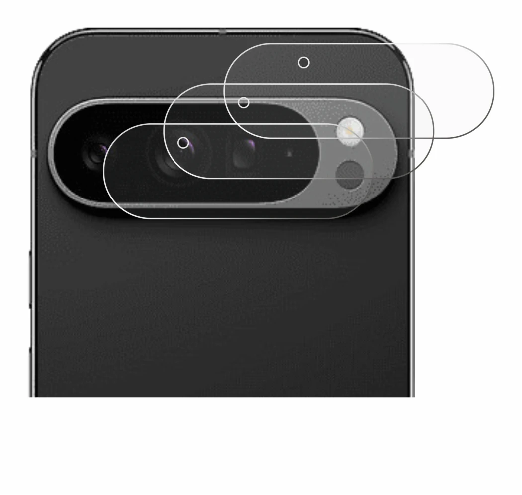 Image of the device Google Pixel 9 Pro XL (ONLY Camera Lens) with a wide variety of screen protectors.