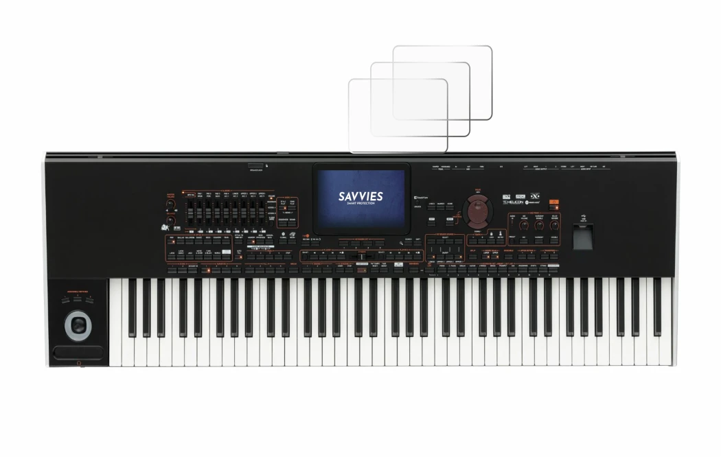 Image of the device KORG Pa4x with a wide variety of screen protectors.