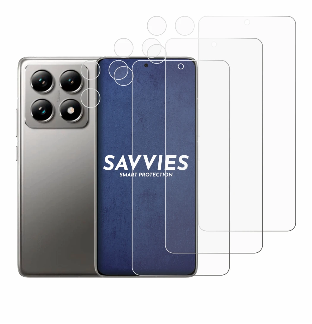 Image of the device Xiaomi 14T Pro (Front+Camera) with a wide variety of screen protectors.