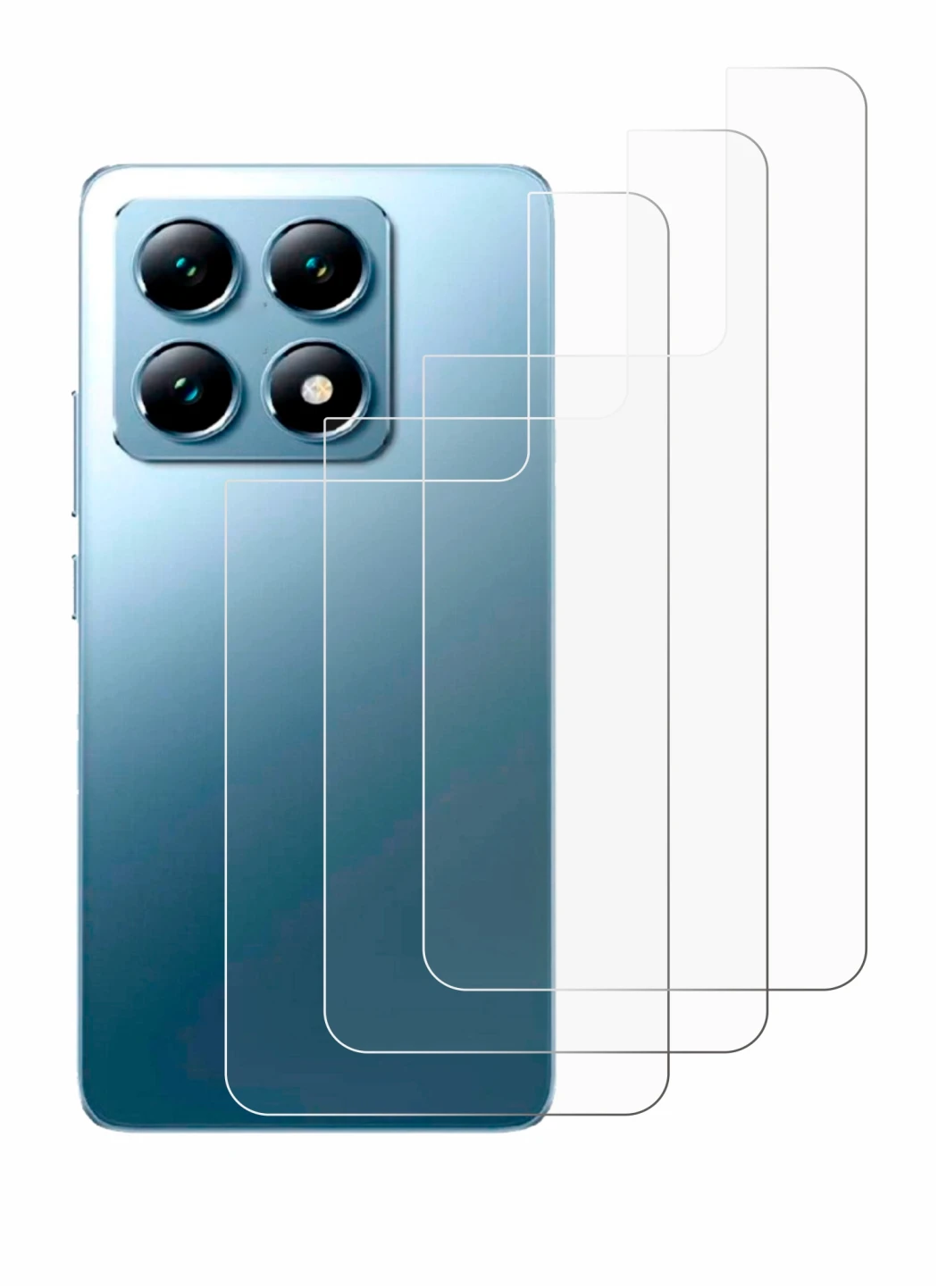 Image of the device Xiaomi 14T Pro (Back) with a wide variety of screen protectors.