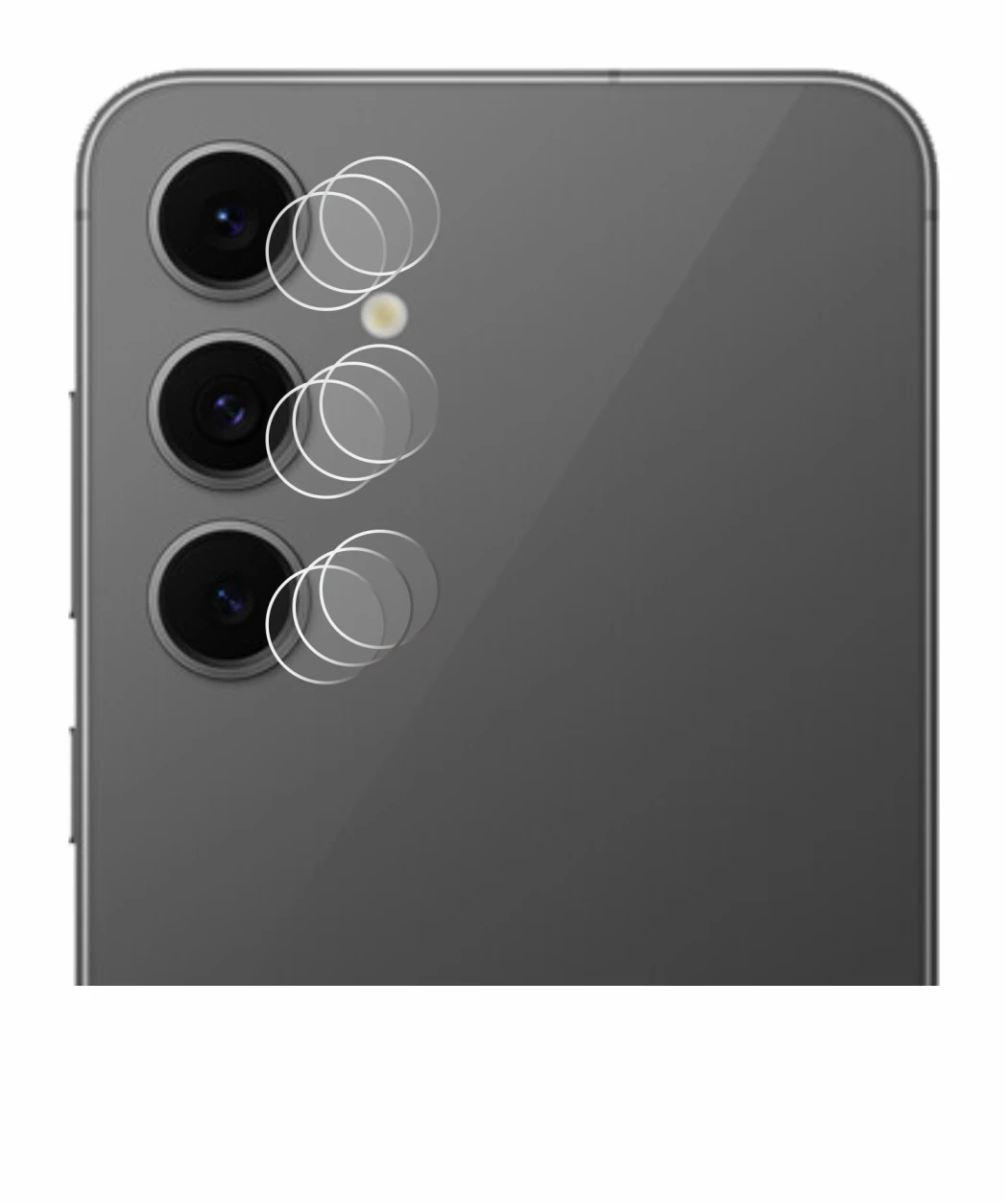 Image of the device Samsung Galaxy S24 FE (ONLY Camera Lens) with a wide variety of screen protectors.