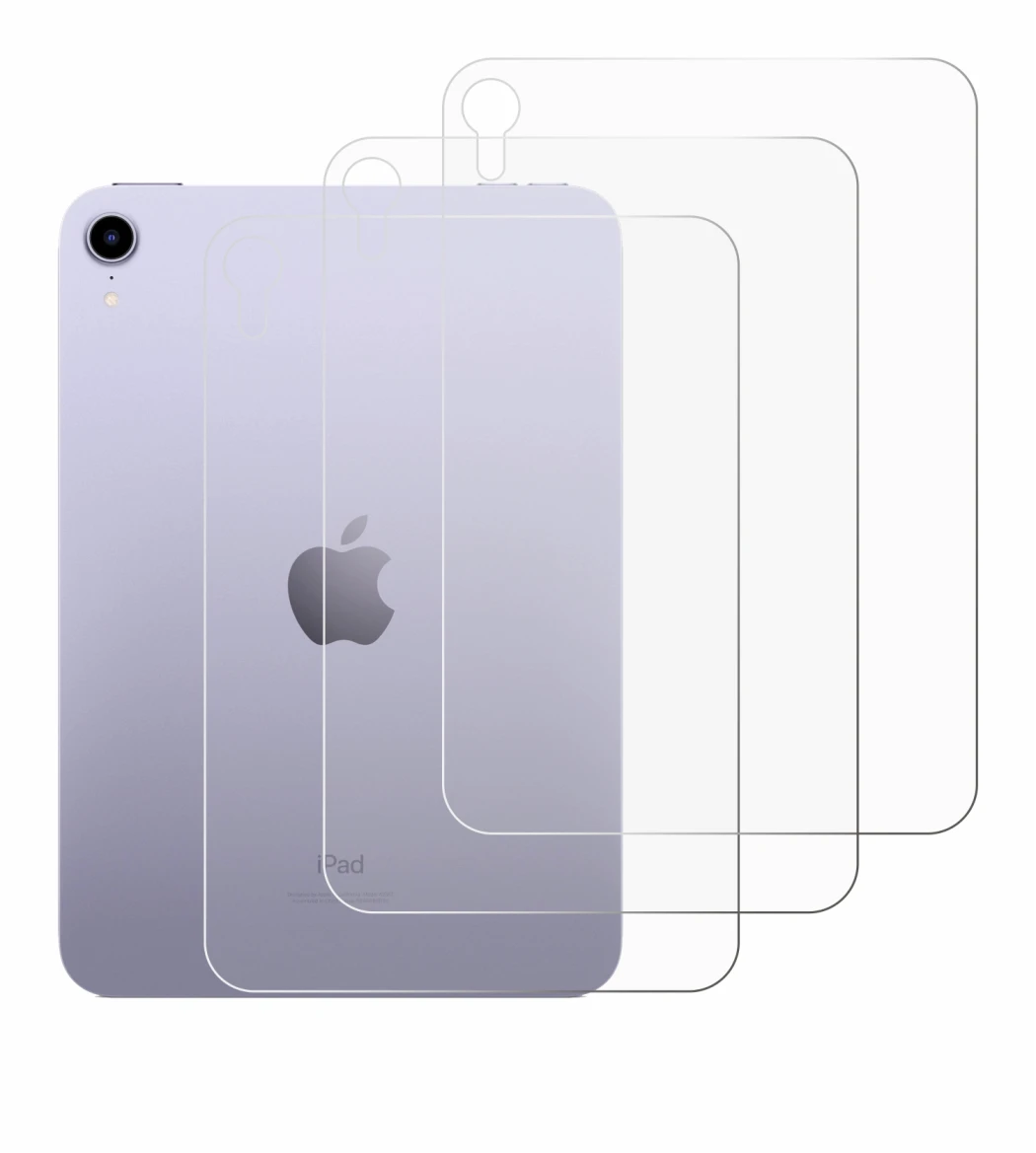 Image of the device Apple iPad Mini 7 2024 (Back) with a wide variety of screen protectors.