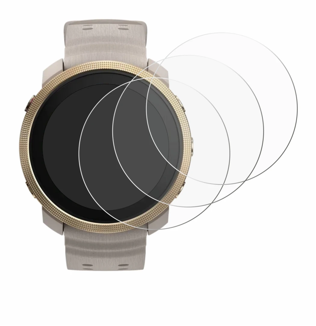 Image of the device Polar Vantage M3 with a wide variety of screen protectors.