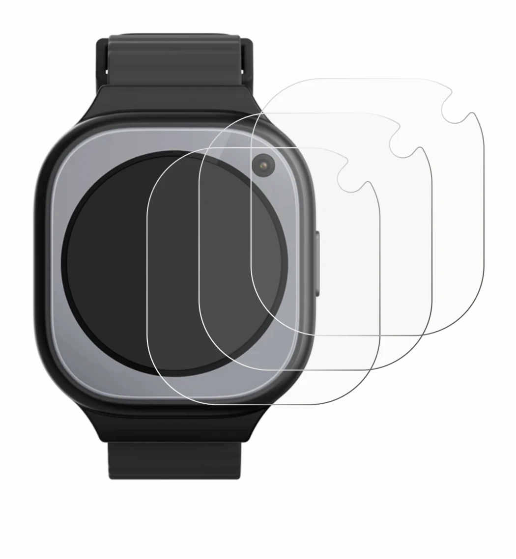 Image of the device Xplora X6Pro with a wide variety of screen protectors.