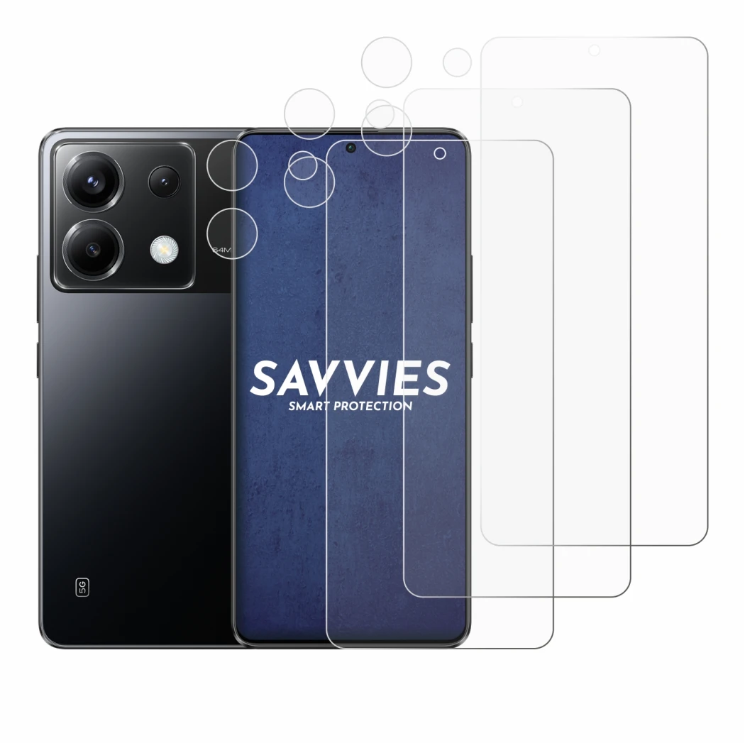 Image of the device Xiaomi Poco X6 (Front+Camera) with a wide variety of screen protectors.