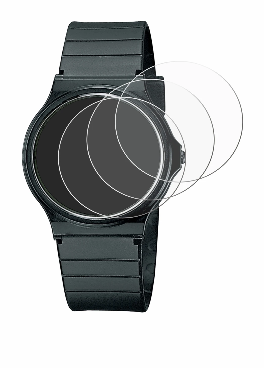 Image of the device Casio Collection MQ-24 with a wide variety of screen protectors.