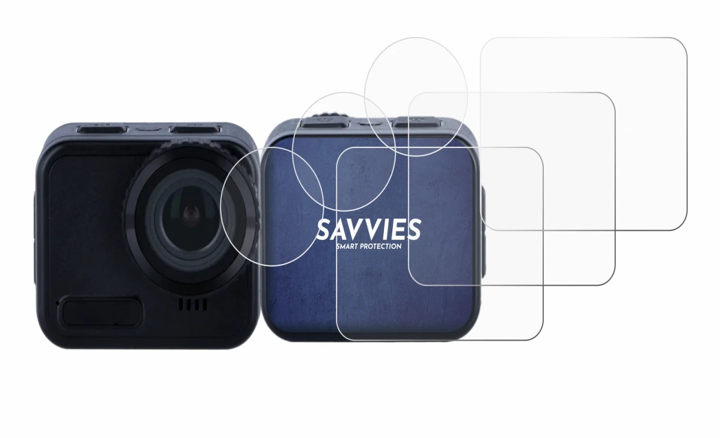 Image of the device Rollei 9s Cube with a wide variety of screen protectors.