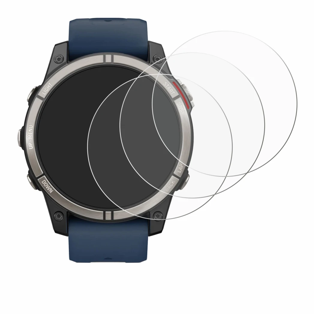 Image of the device Garmin quatix 7 Pro with a wide variety of screen protectors.