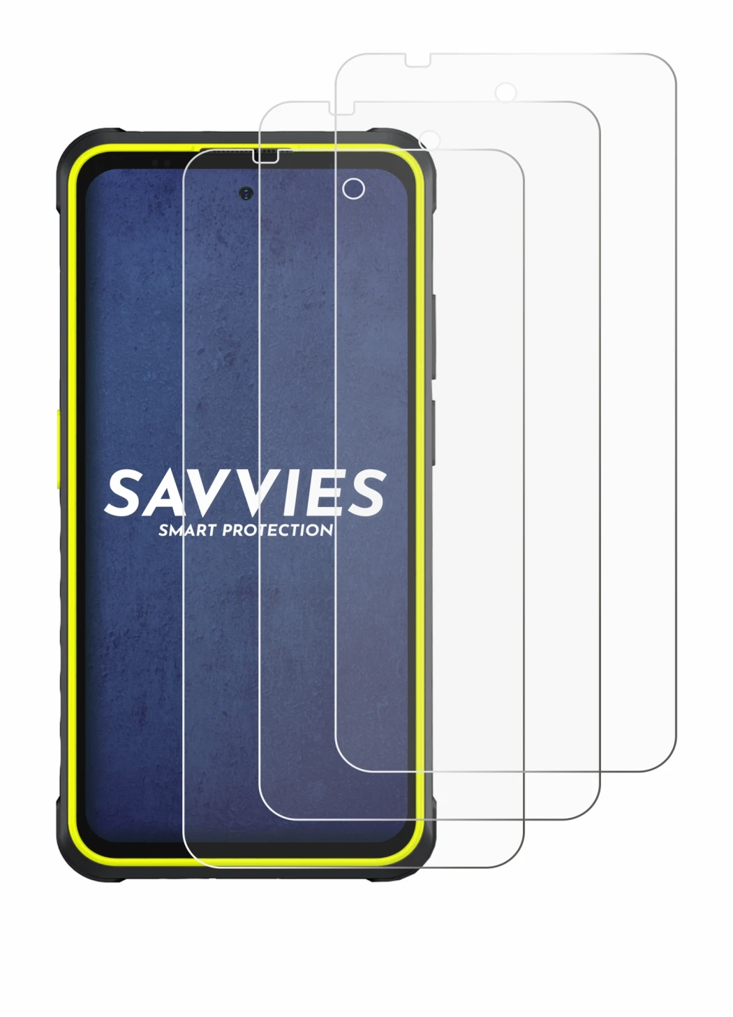 Image of the device Ulefone Armor X31 Pro 5G with a wide variety of screen protectors.