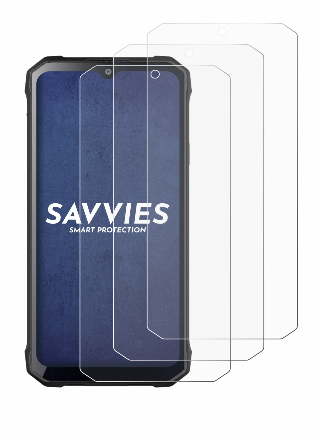 Image of the device Hotwav T7S with a wide variety of screen protectors.