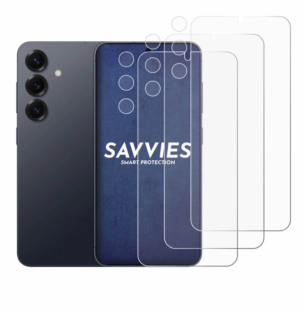 Image of the device Samsung Galaxy S25 Plus (Front+Camera) with a wide variety of screen protectors.