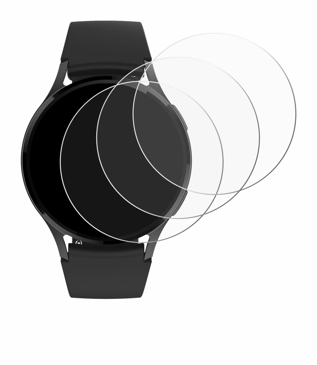 Image of the device Levowatch EDGY with a wide variety of screen protectors.