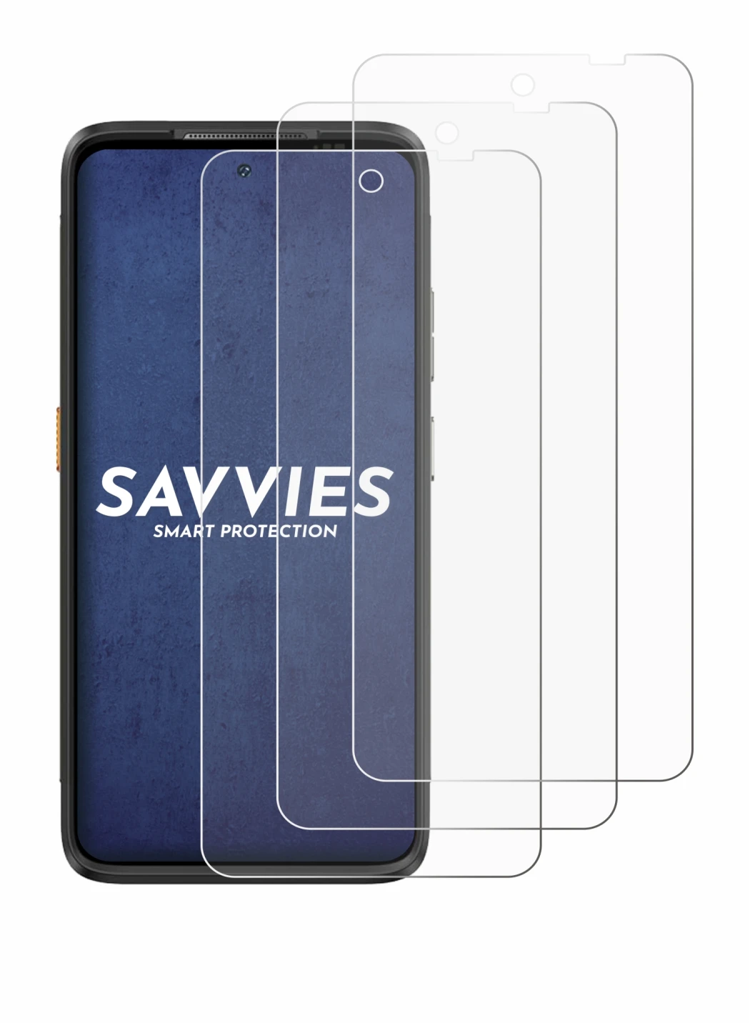 Image of the device Ulefone Armor 23 Ultra with a wide variety of screen protectors.