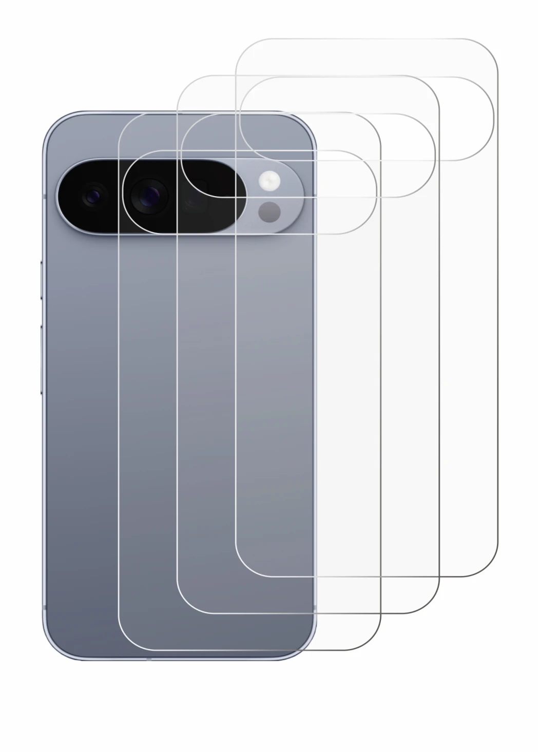 Image of the device Google Pixel 10 Pro XL (Back) with a wide variety of screen protectors.