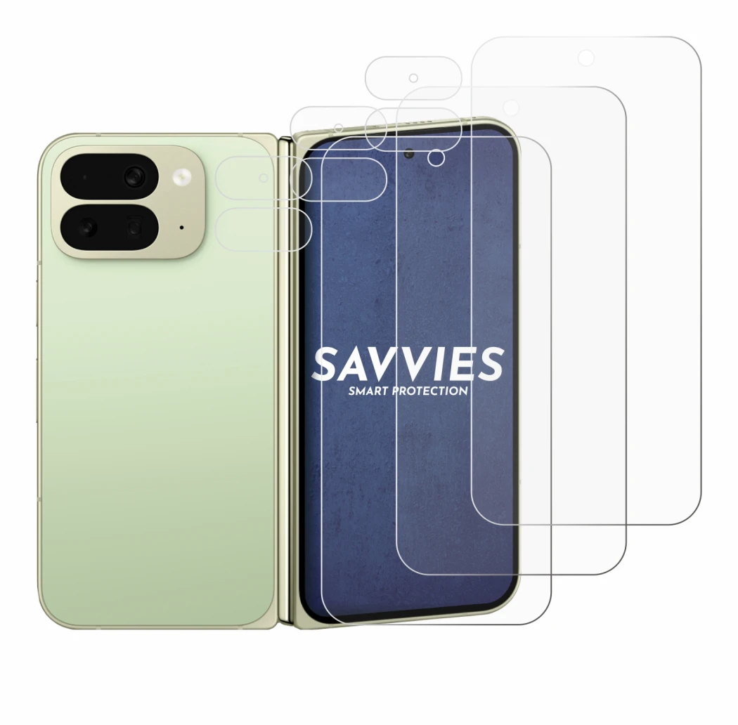 Image of the device Google Pixel 10 Pro Fold (Front+Camera) with a wide variety of screen protectors.