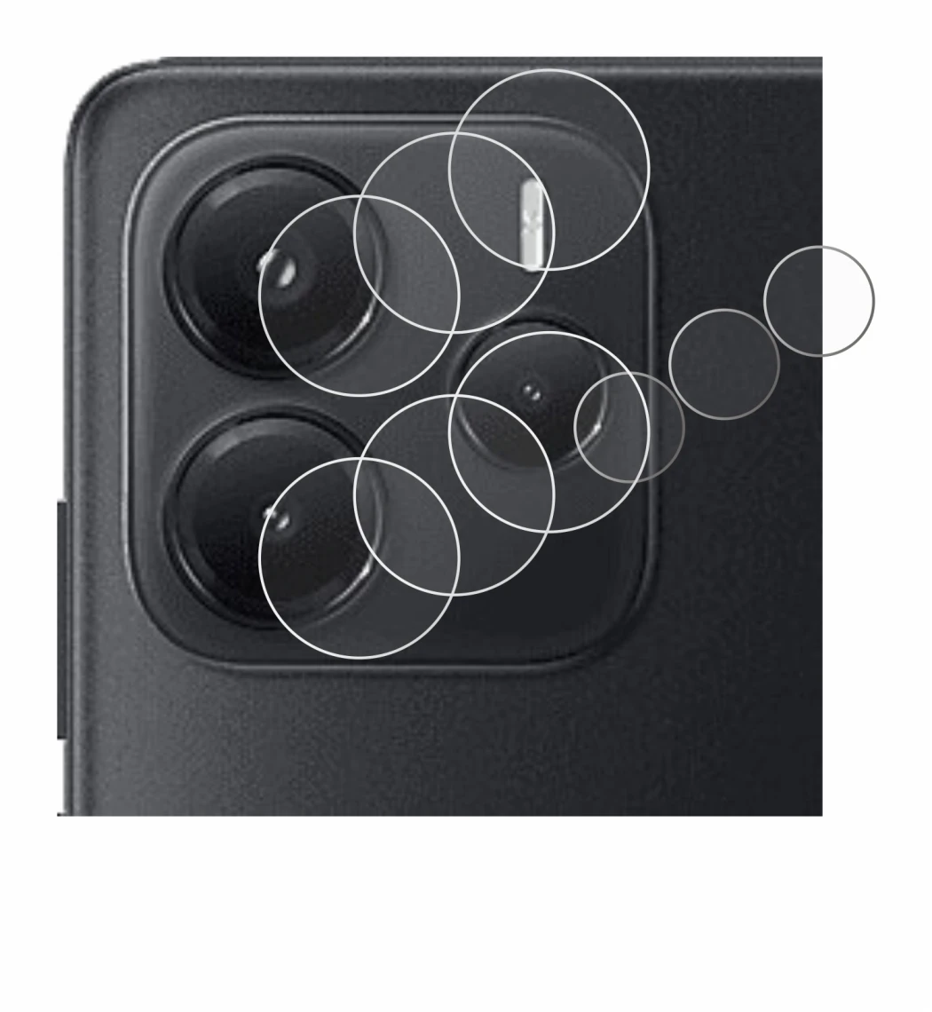 Image of the device Xiaomi Redmi Note 14 4G (ONLY Camera Lens) with a wide variety of screen protectors.