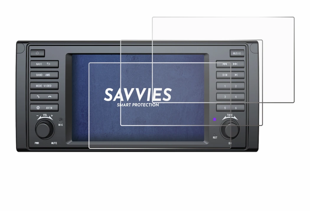 Image of the device Eonon E39A12S with a wide variety of screen protectors.