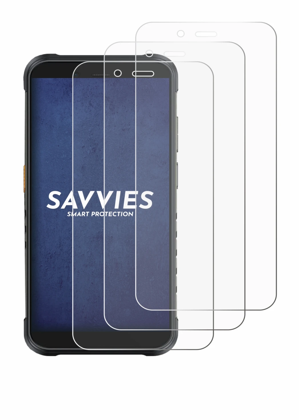 Image of the device Ulefone RugKing with a wide variety of screen protectors.