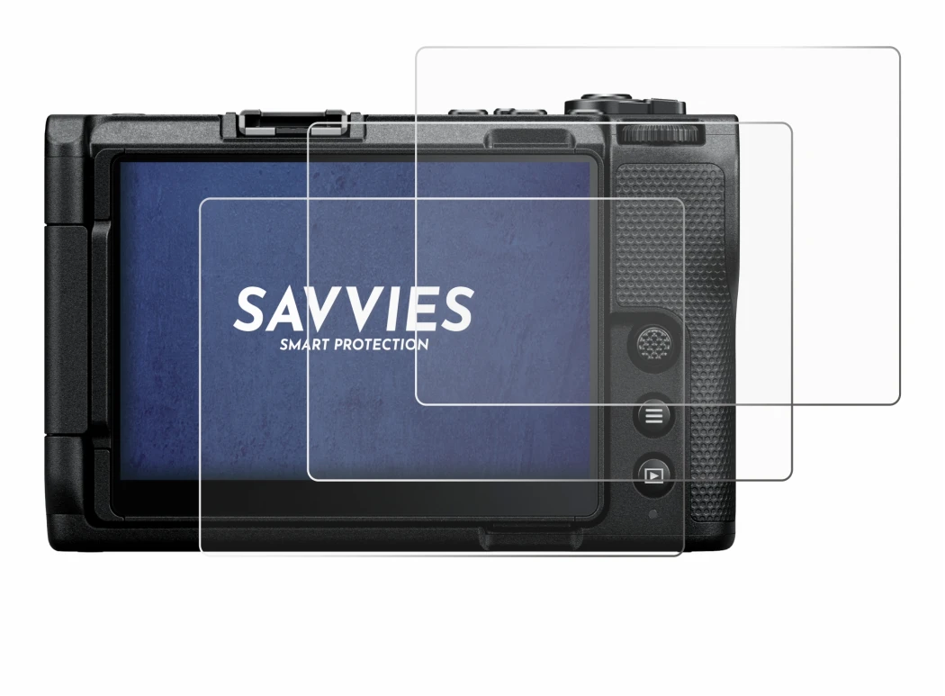 Image of the device Nikon ZR with a wide variety of screen protectors.