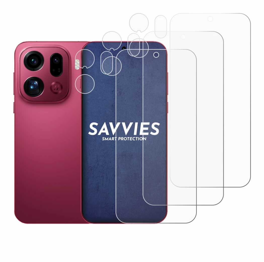 Image of the device Oppo Find X9 Pro (Front+Camera) with a wide variety of screen protectors.