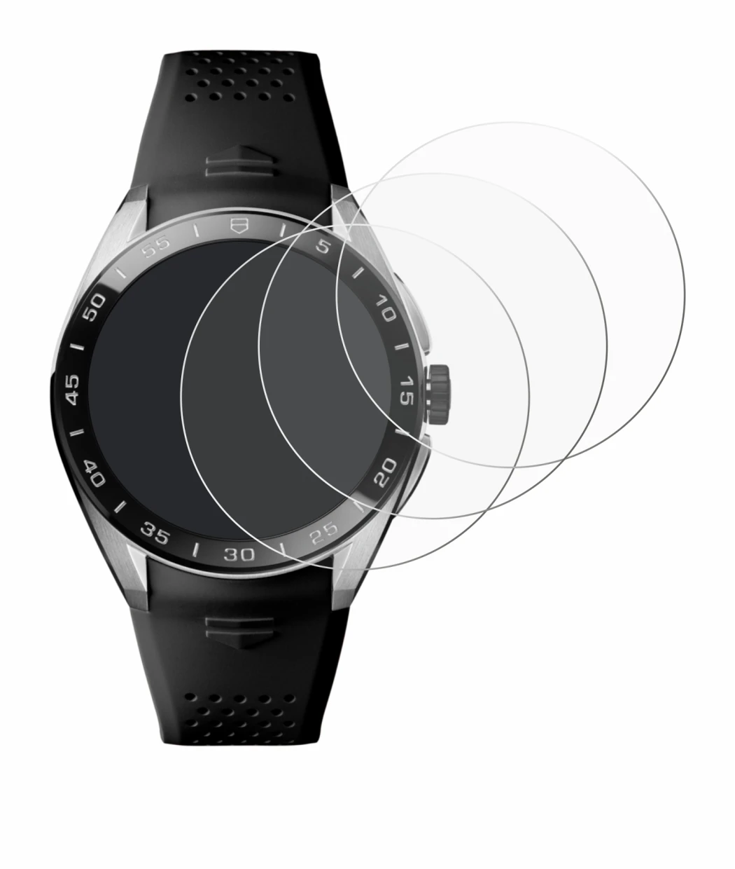 Image of the device TAG Heuer Connected Calibre E5 (45 mm) with a wide variety of screen protectors.