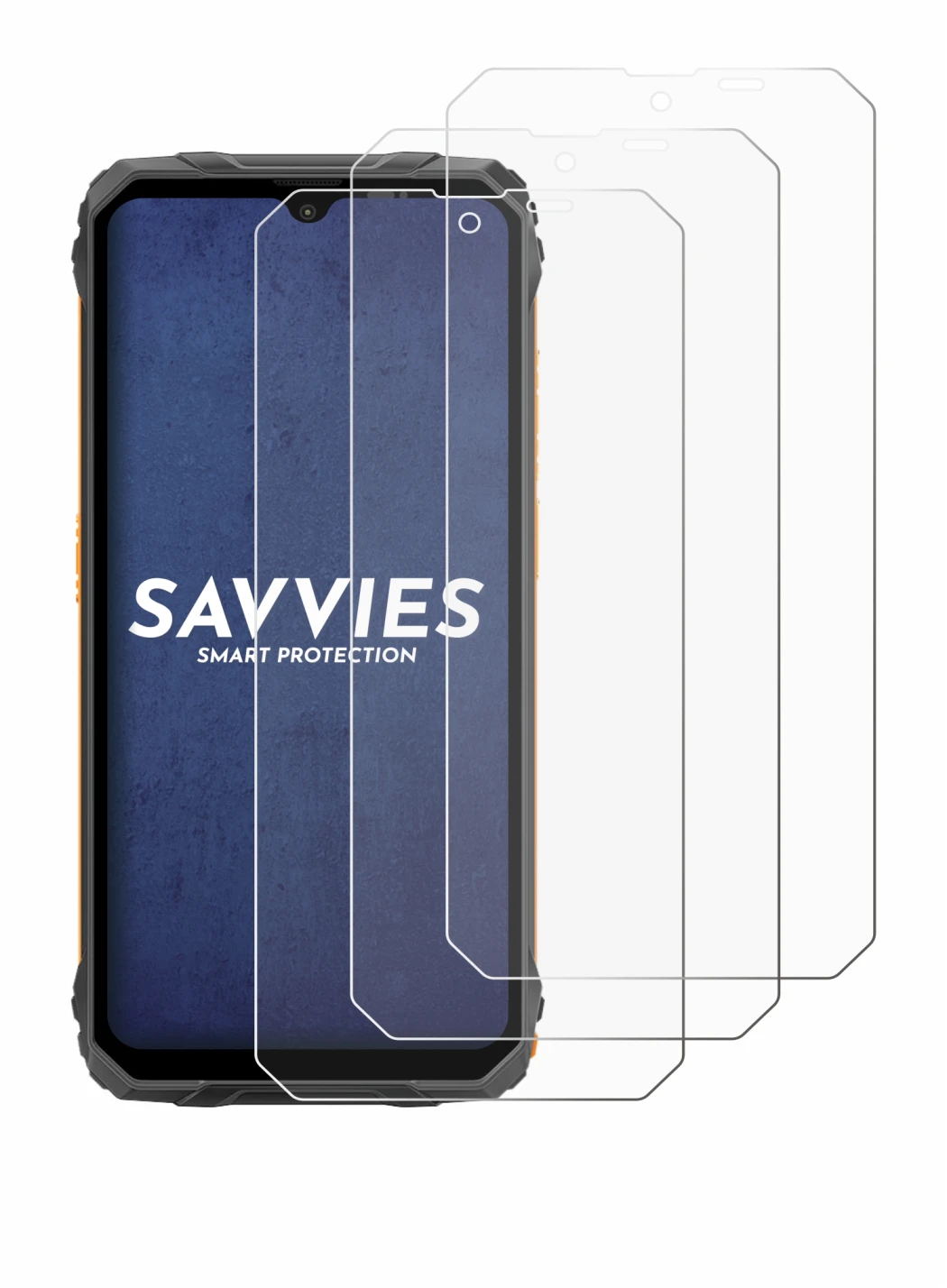 Image of the device Blackview Fort 1 with a wide variety of screen protectors.