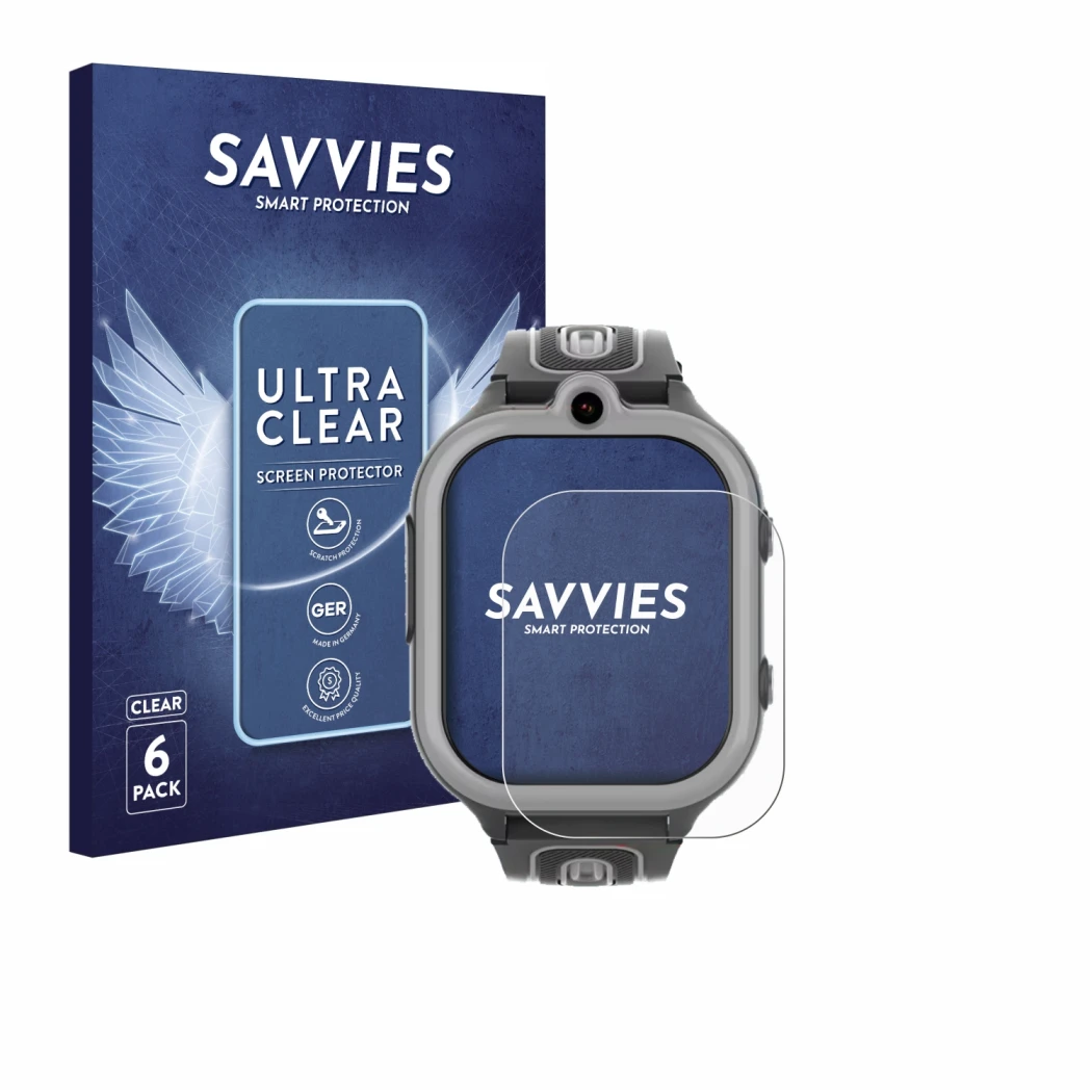 Front side of a product packaging with the brand logo Savvies. Next to it is the device Valdus DF91 shown with the correspondi