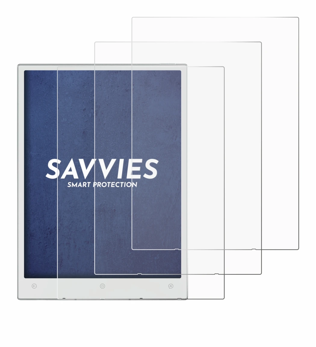 Image of the device Viwoods AiPaper Mini with a wide variety of screen protectors.