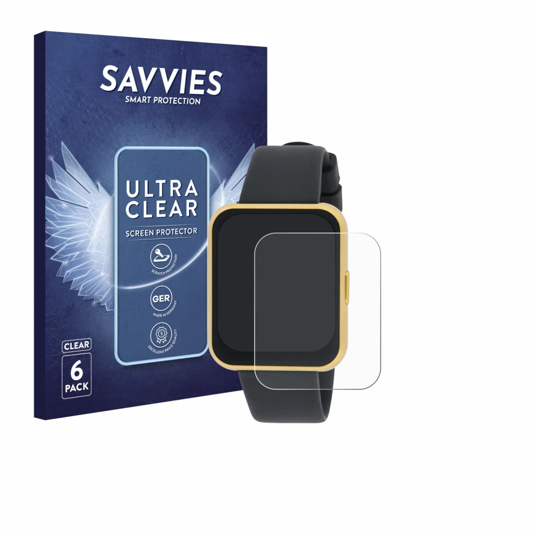 Front side of a product packaging with the brand logo Savvies. Next to it is the device Liu Jo Mini Slim 2.0 shown with the co